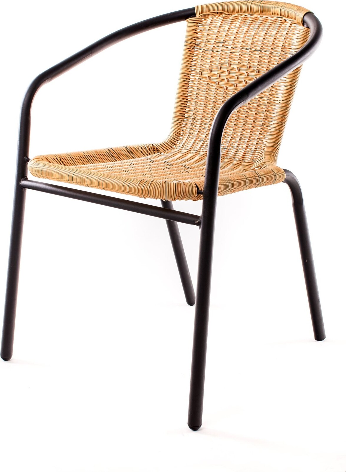 HAPPY GREEN Stolička záhradná, imitácia ratan, prírodná