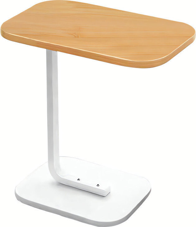 RealG RC-K-2024 Konferenční stolek ve tvaru C, bílo-hnědý