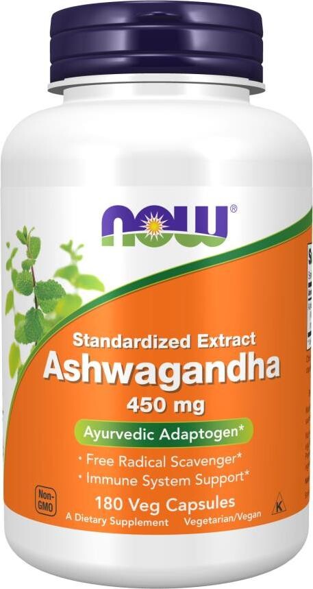 NOW Ashwagandha (Vitánia snodarna) extrakt, 450 mg