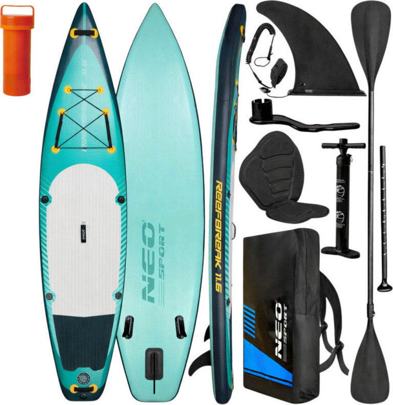 Neo-Sport 170303 Paddleboard SUP s príslušenstvom, Reefbreak, 160 kg, 350 cm