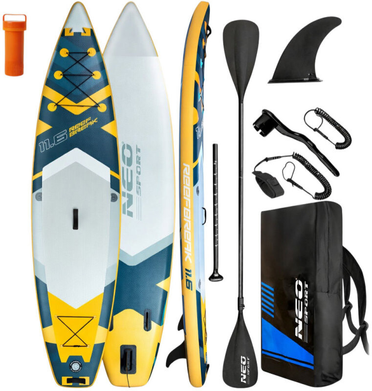 Neo-Sport 170106 Paddleboard SUP s príslušenstvom, Reefbreak, 150 kg, 350 cm