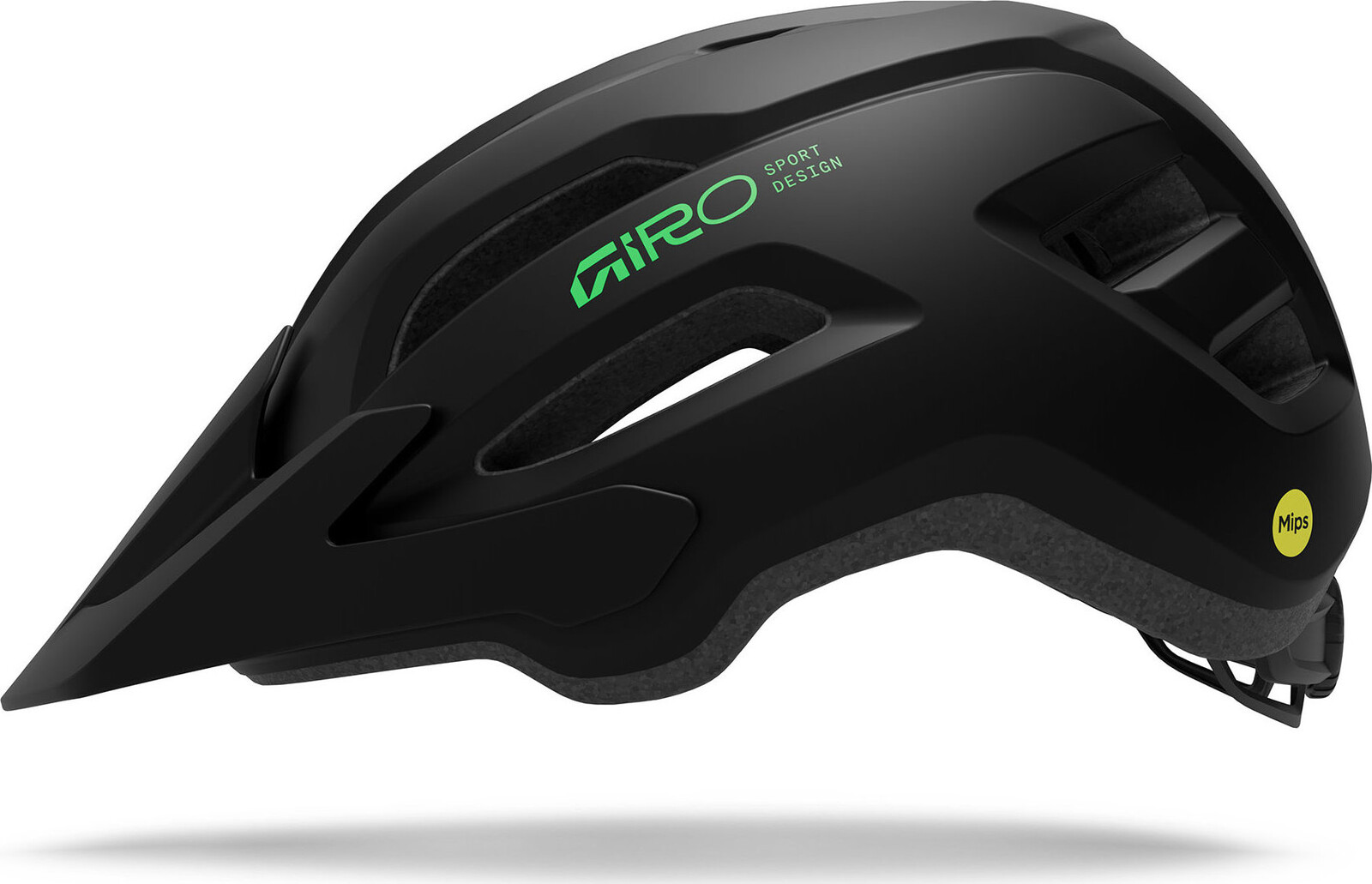 GIRO Fixture II MIPS Youth Mat Black/Vivid Green