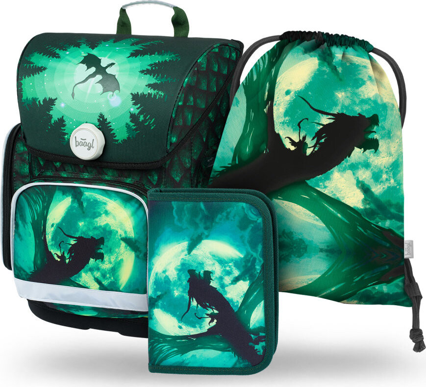 BAAGL 3 SADA Ergo Drak: aktovka, peračník, vrecko