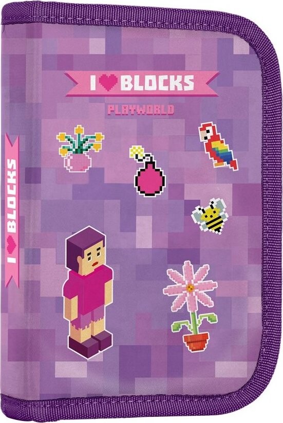 OXYBAG Penál 1patrový 2 chlopně, prázdný Playworld Girl