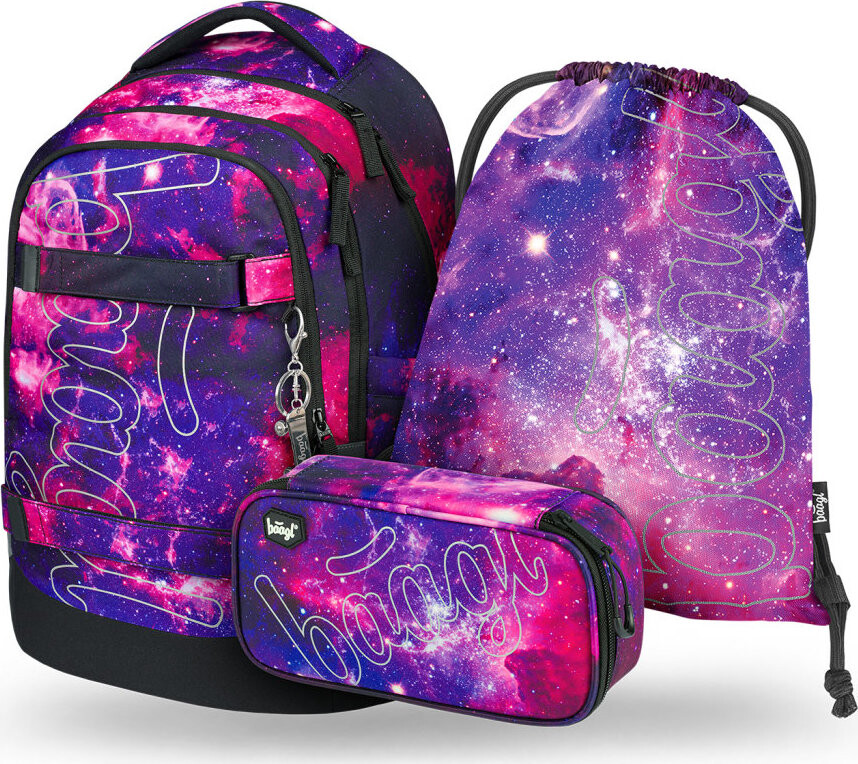 BAAGL SADA 3 Skate Max Galaxy: batoh, peračník, vrecko