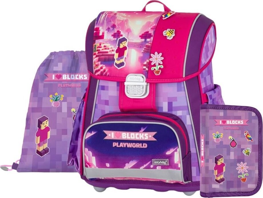 OXYBAG Školská sada 3 ks PREMIUM Playworld Girl