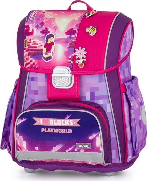 OXYBAG Školní batoh PREMIUM Playworld Girl