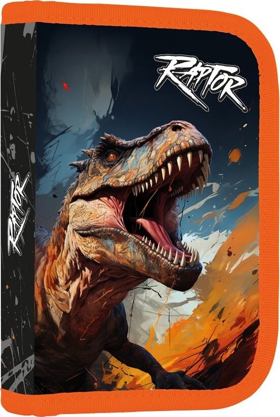 OXYBAG Penál 1patrový 2 chlopně, prázdný Dino