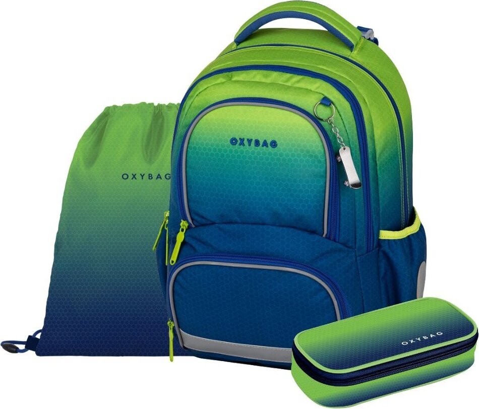 OXYBAG Školská sada 3 ks OXY NEXT Ombre Green