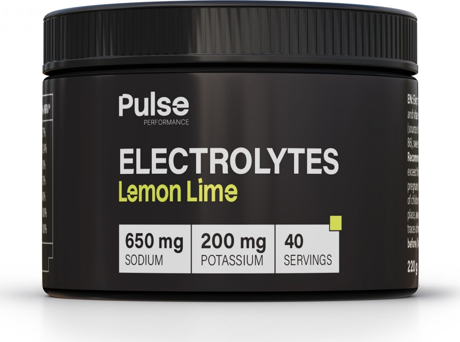 Pulse Performance Electrolytes 220 g, Lemon Lime