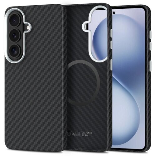 Puzdro Tech-Protect Ion Carbon iPhone Samsung Galaxy S26 Ultra - čierno-strieborné