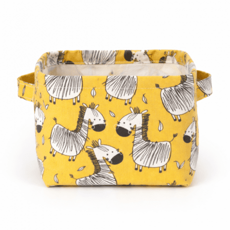 Livefy kôš na hračky / organizér Zebra, žtlý