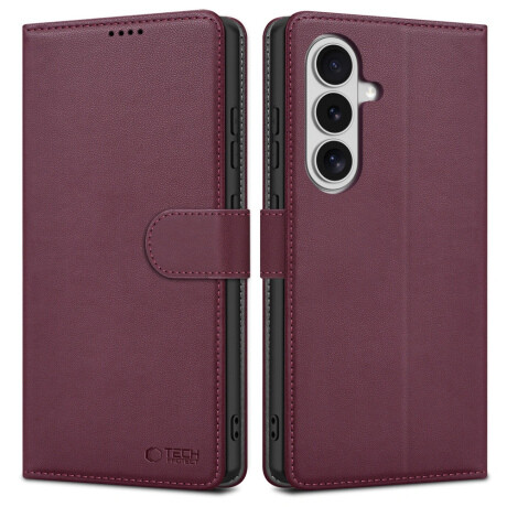 Tech-Protect Wallet knižkové puzdro na Samsung Galaxy S26, mulberry
