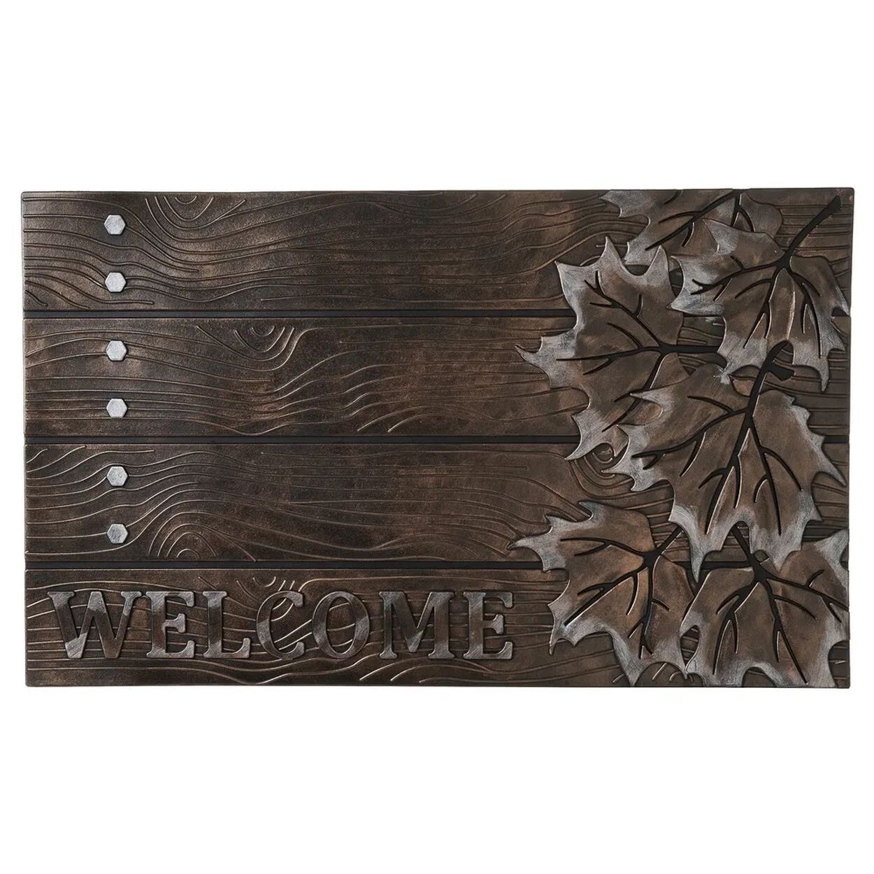 Gumová rohožka FALL 75x45 cm hnědá