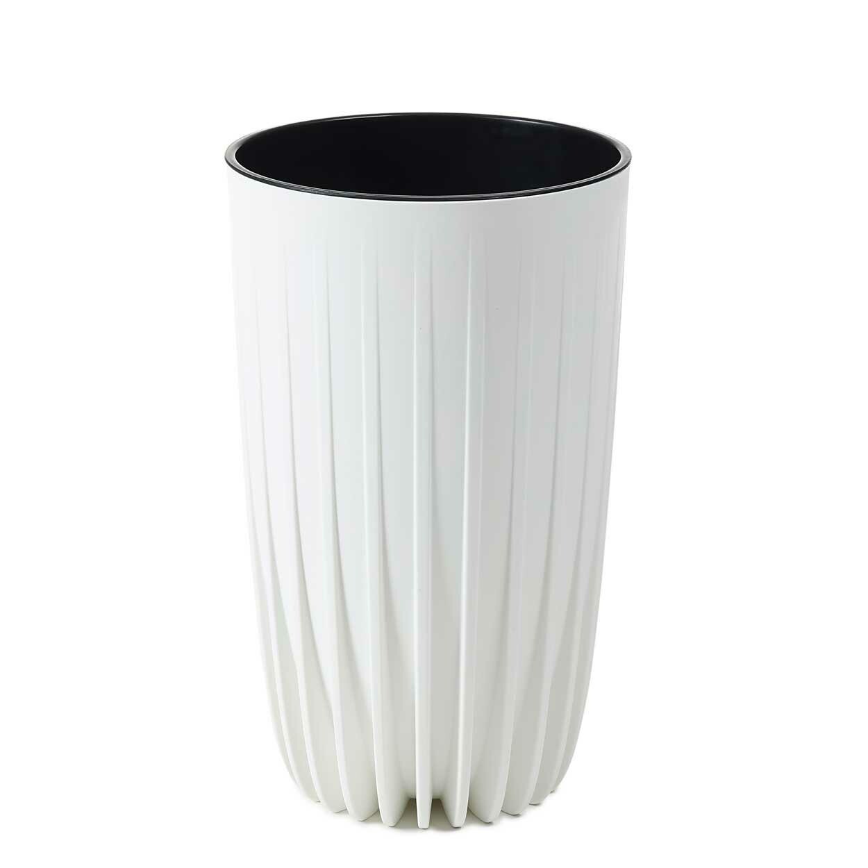 Květináč STRIPPED Eco 25x42 cm bílý