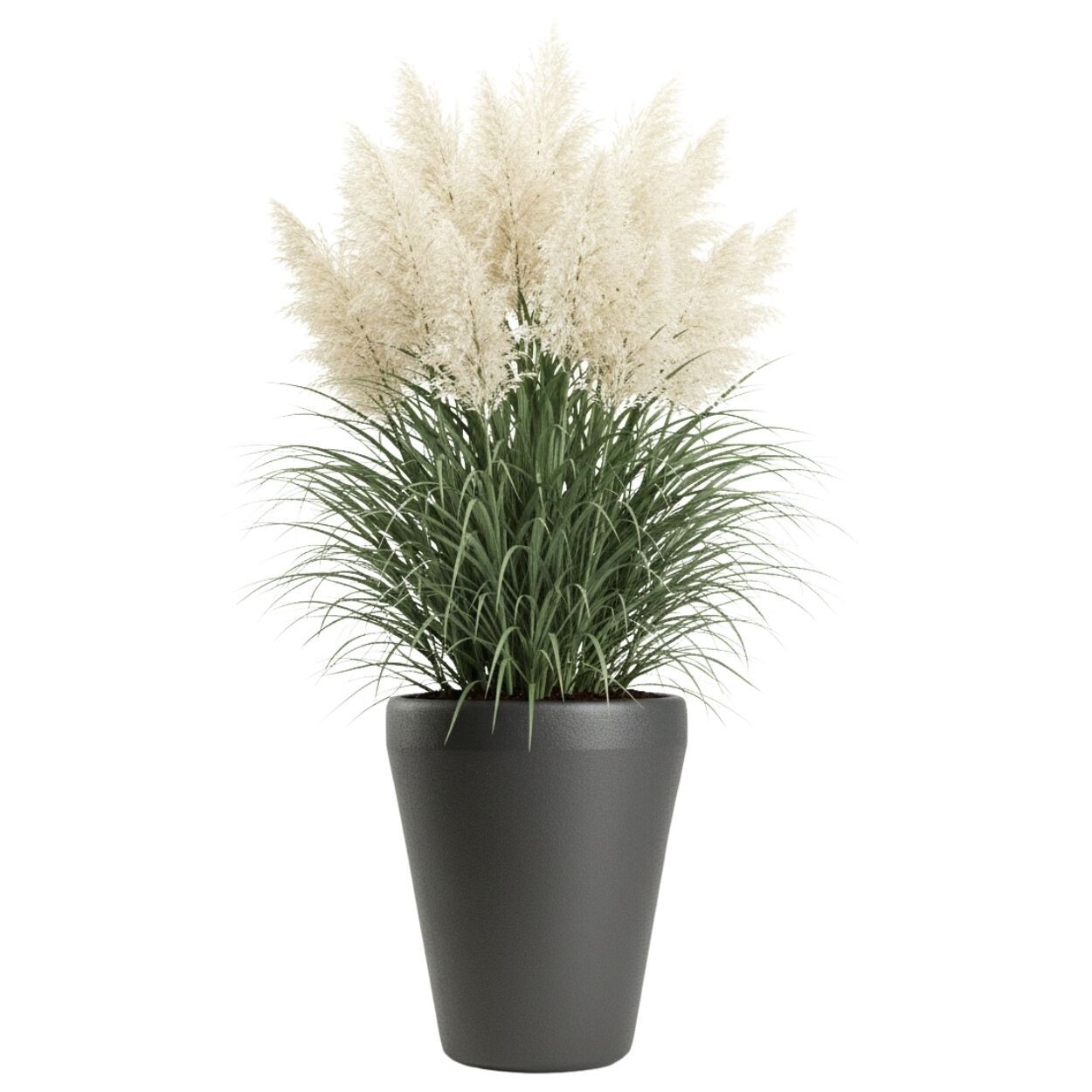 Plastový květináč PUREA 51x39,5 cm antracitový