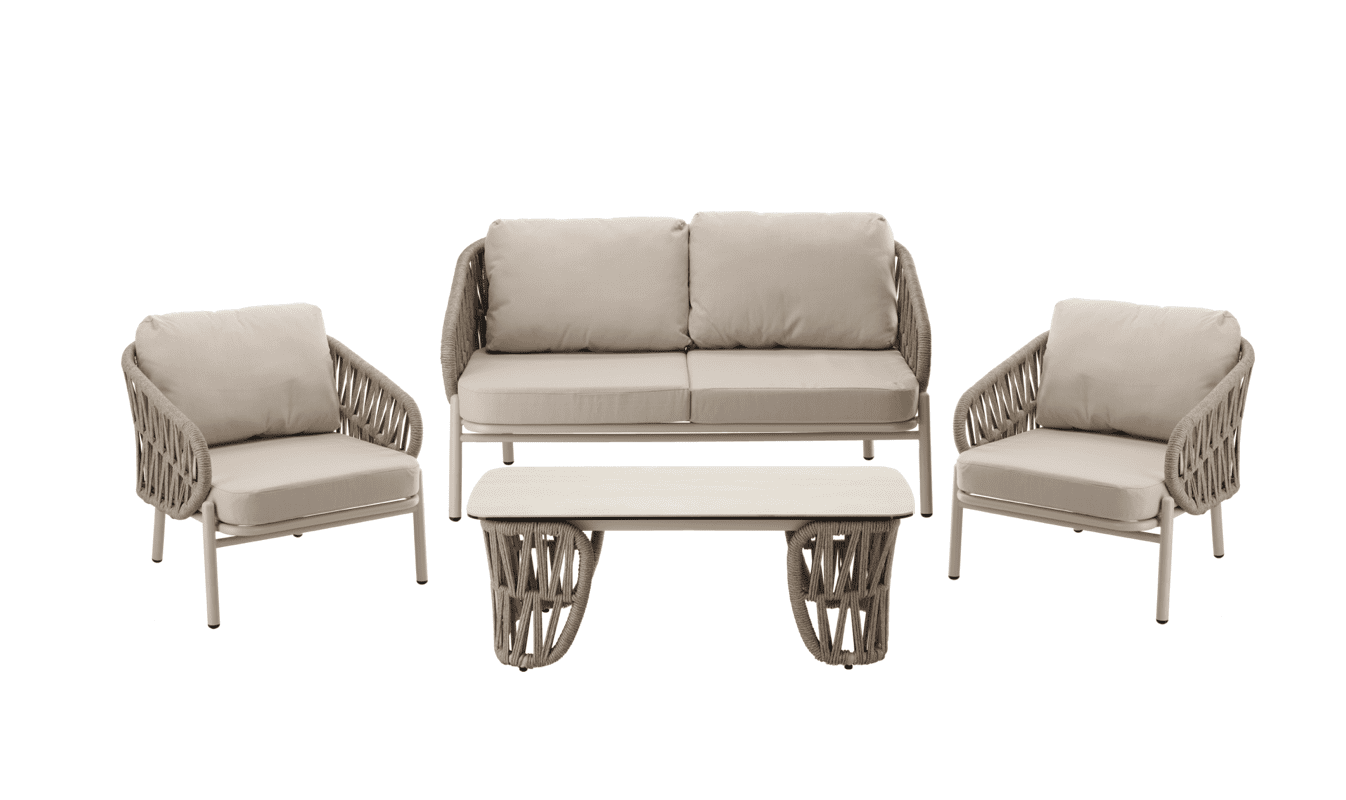 Zahradní sestava Aden pro 4 osoby béžová