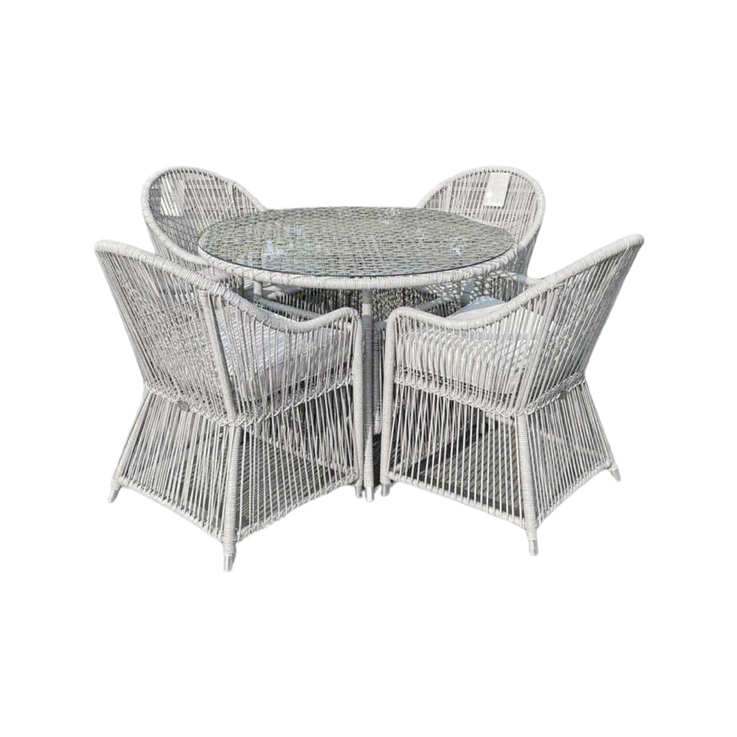 Zahradní sestava Cline pro 4 osoby šedá