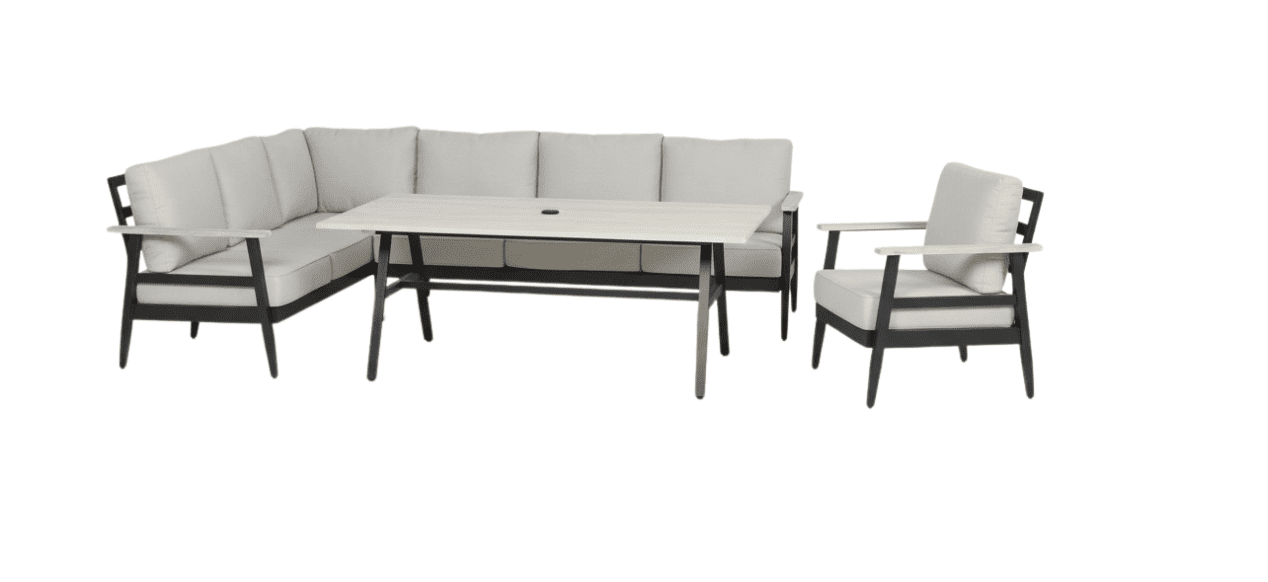 Zahradní sestava OLEFI béžová/černá