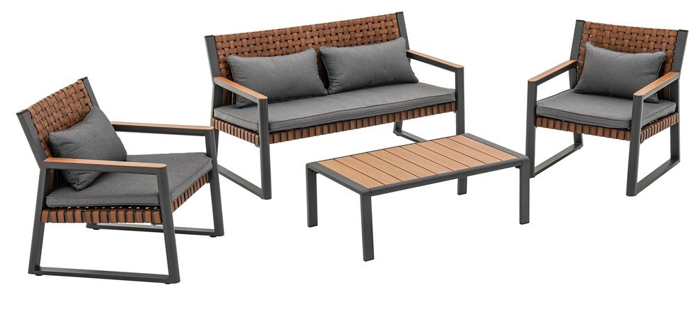 Zahradní sestava TEXAS S pro 4 osoby šedá