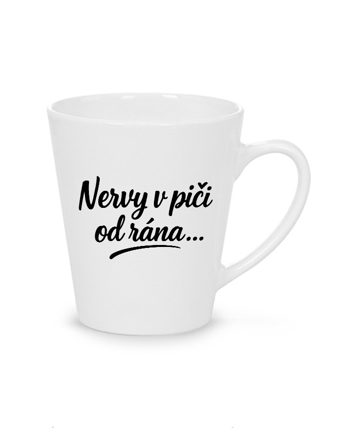 Keramický hrnček latte Nervy v piči od rána
