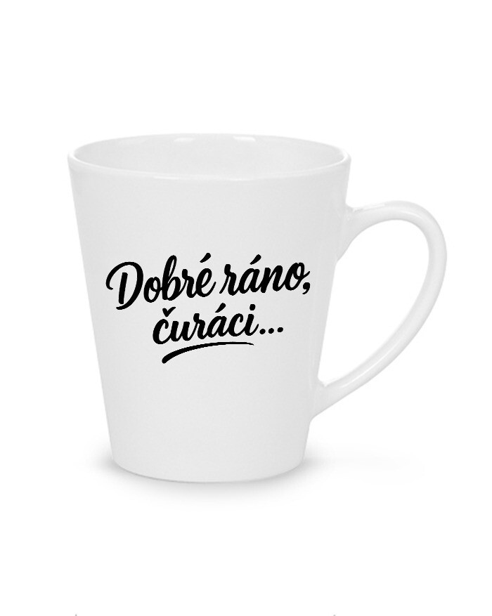 Keramický hrnček latte Dobré ráno čůráci