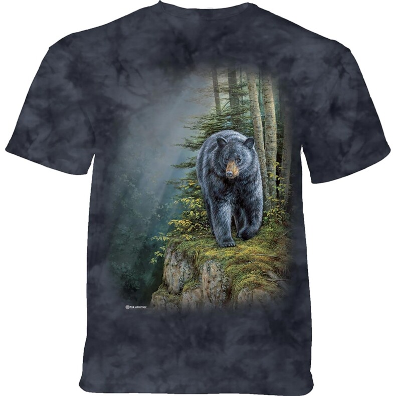 Tričko unisex The Mountain Rocky Outcrop Black Bear (medveď) - tmavo sivé, XXL
