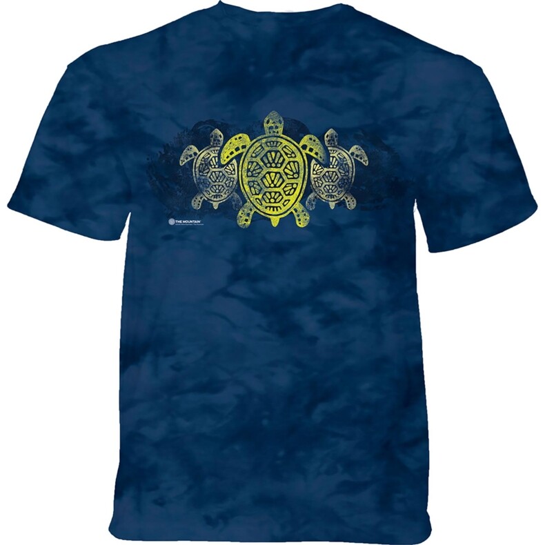 Tričko unisex The Mountain Turtle Trio (korytnačky) - modré, 4XL