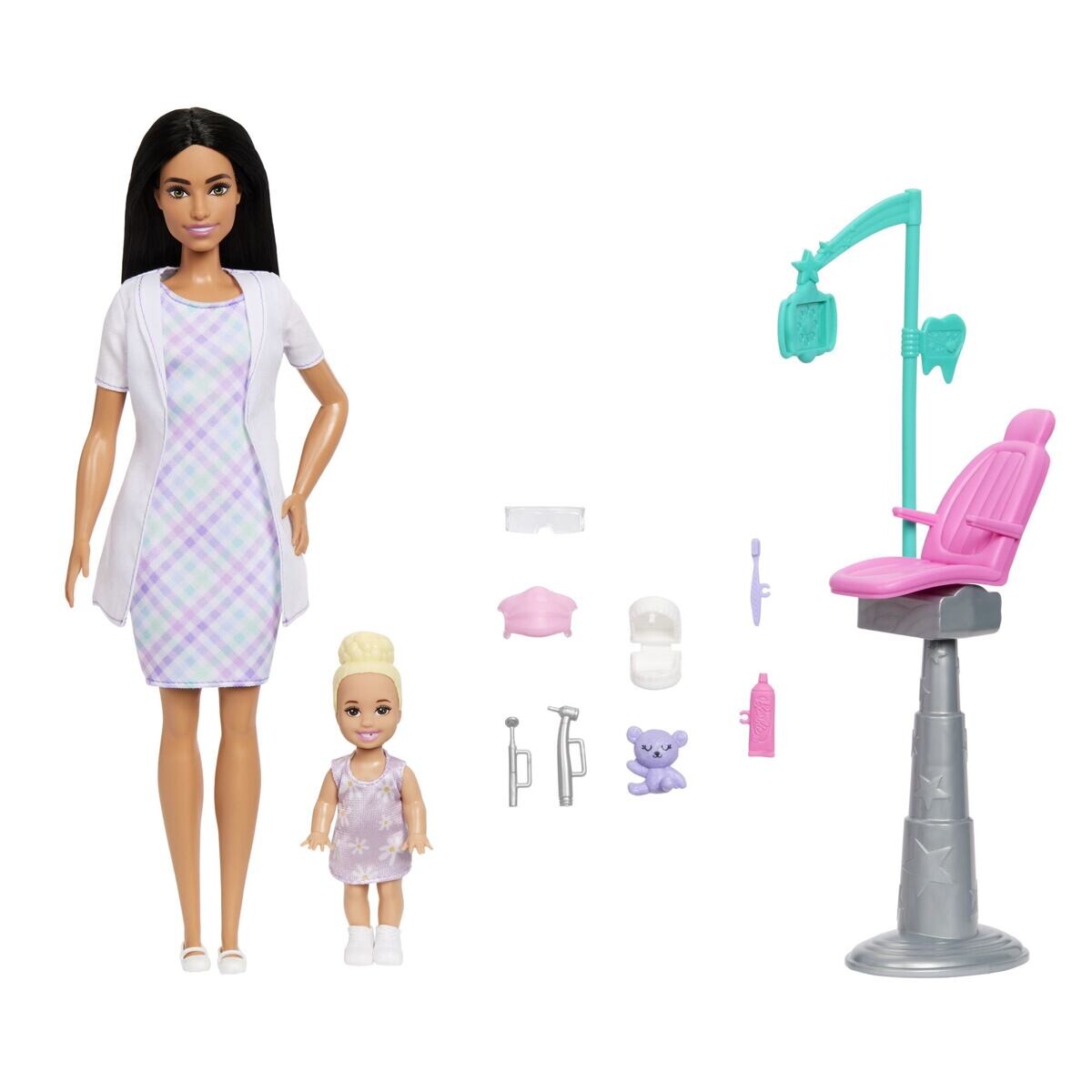 Mattel Barbie Herný set povolania - zubárka čiernovláska