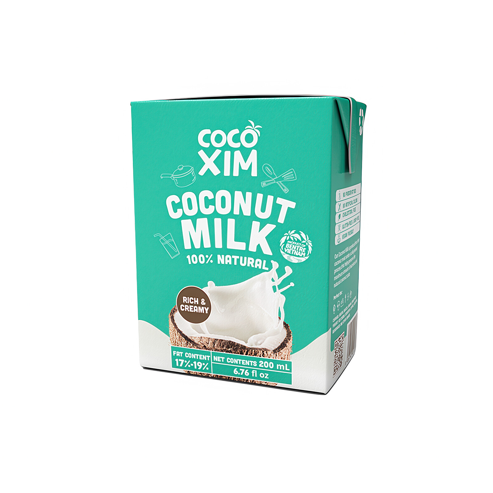 EIDOS Mlieko kokosové na varenie premium 17-19% 200 ml   COCOXIM 200 ml