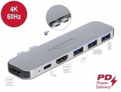 Delock Dokovacia stanica pre počítač MacBook, duálna, HDMI 4K / PD / Hub