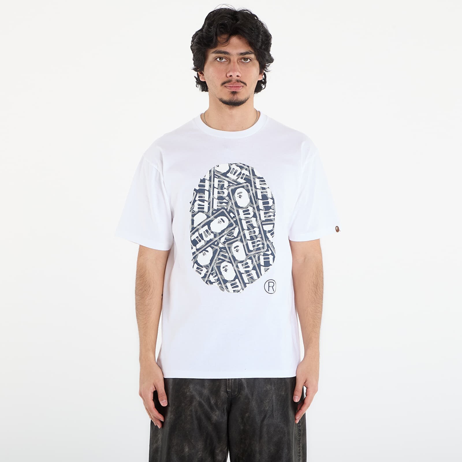 Tričko A BATHING APE Japanese Cloud Camo Label Tee UNISEX White XL
