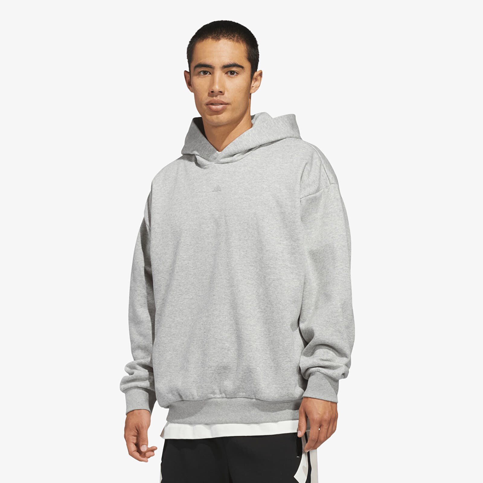 Mikina adidas Basketball Fleece Hoodie (Gender Neutral) Medium Grey Heather XL