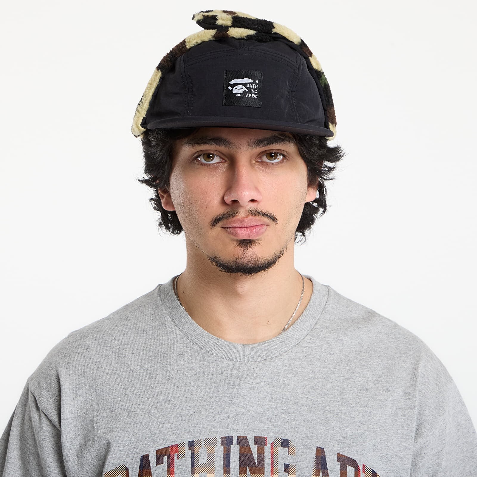 Šiltovka A BATHING APE 1St Camo Puffy Flight Cap Black L