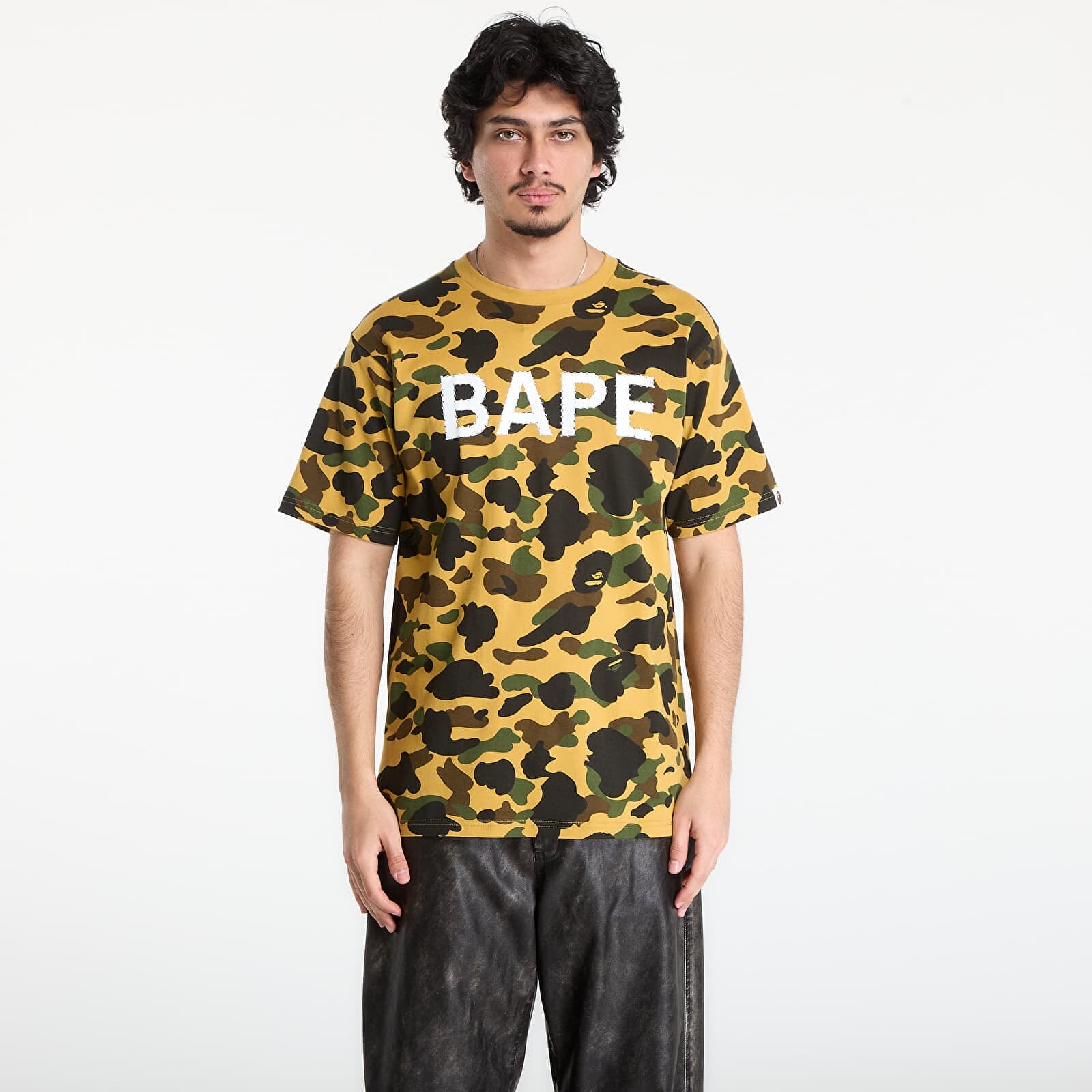 Tričko A BATHING APE 1St Camo Bape Rhinestone Tee UNISEX Yellow S