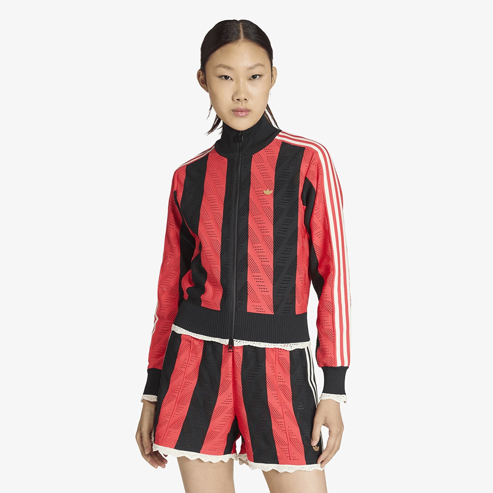 Mikina adidas Firebird Tracktop Black/ Semi Lucid Red S