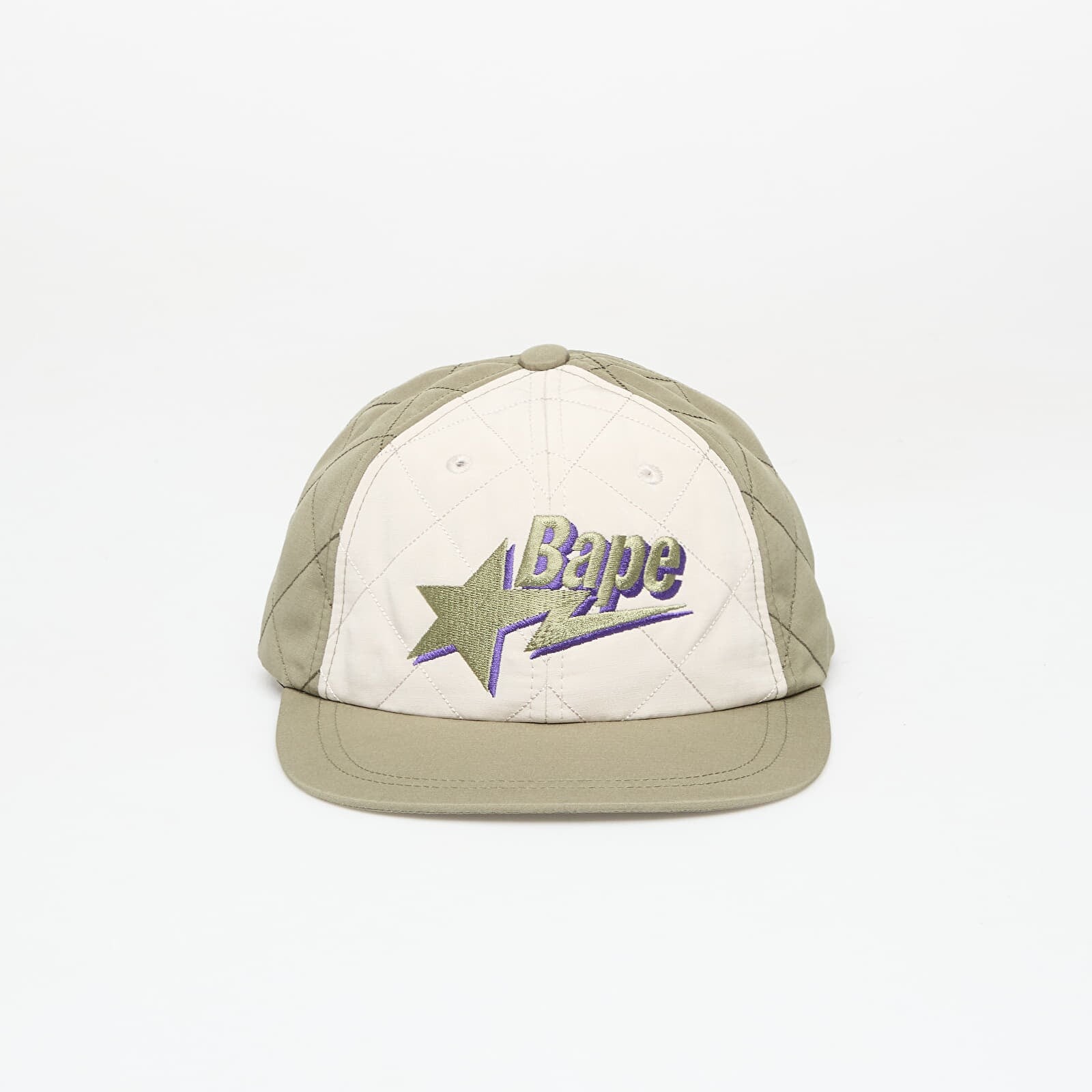 Šiltovka A BATHING APE Bape Sta Logo Quilting Cap Olive Drab Universal