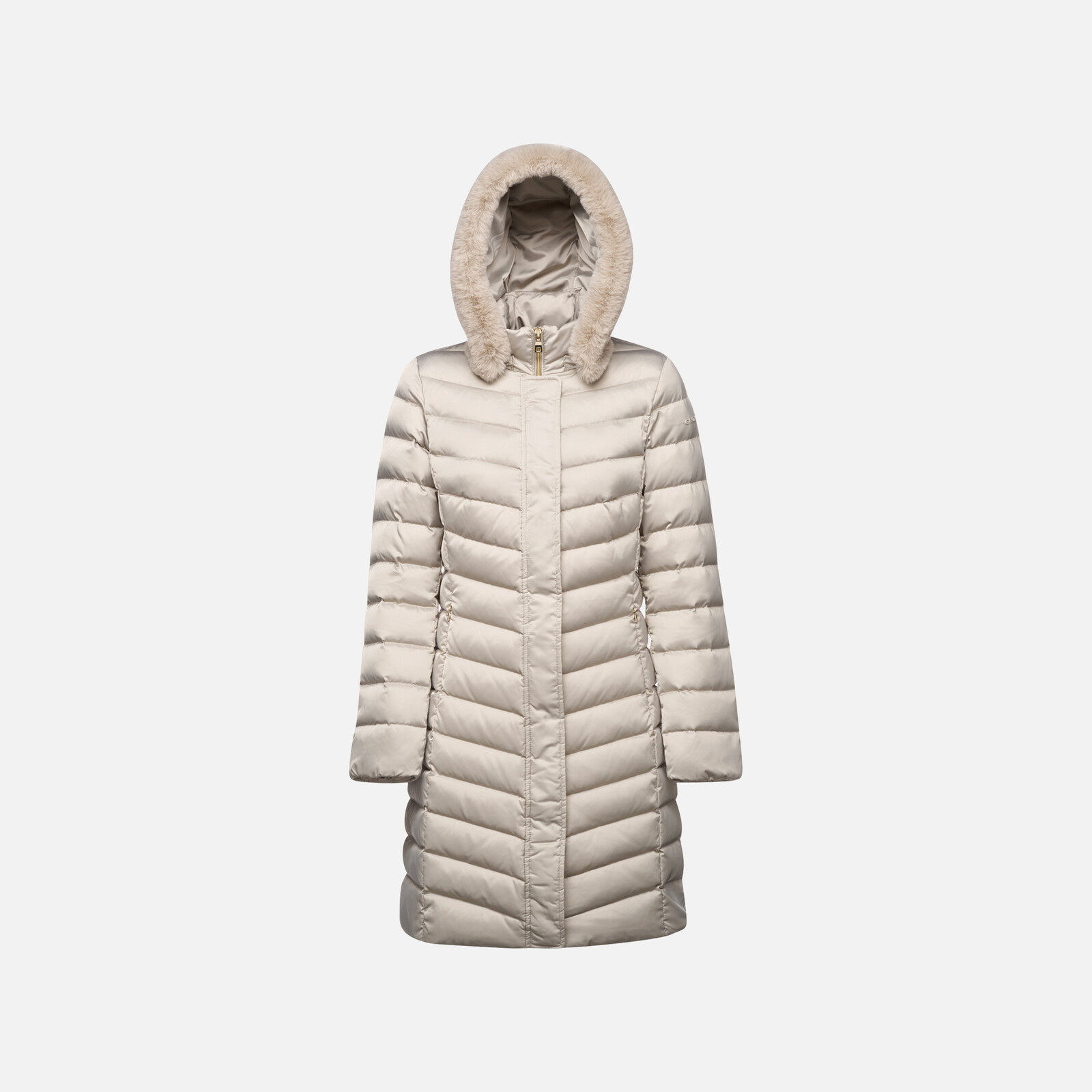 Beige Women's Quilted Jacket Geox Bettanie - Women's