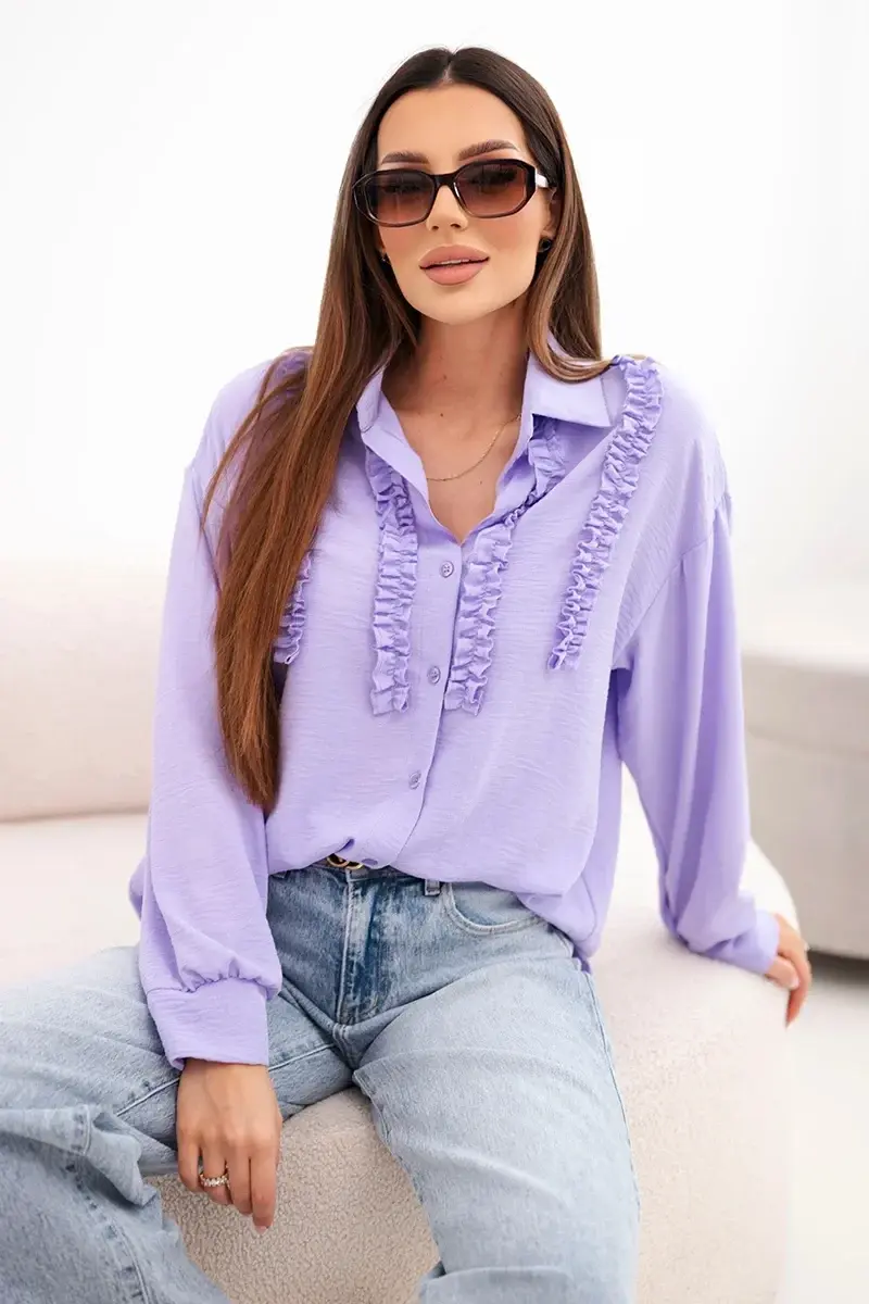 Dámska viskózová blúzka Kesi s dlhými rukávmi