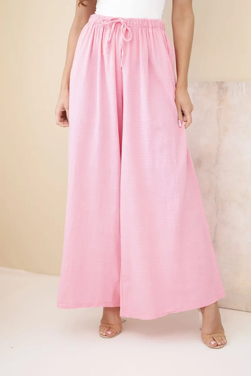 Kesi dámske široké bavlnené nohavice