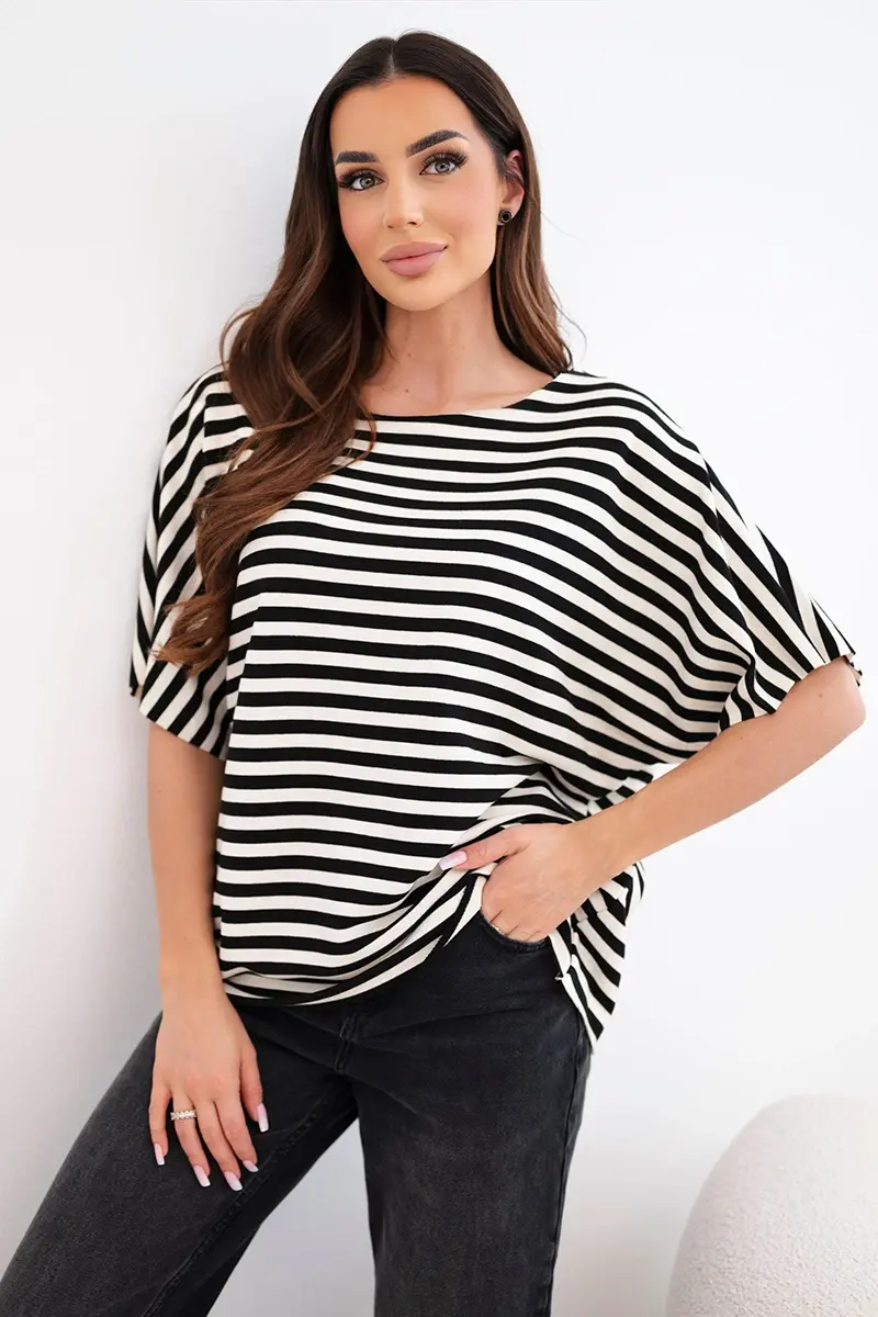 Dámska pruhovaná bavlnená blúzka Kesi Włoski