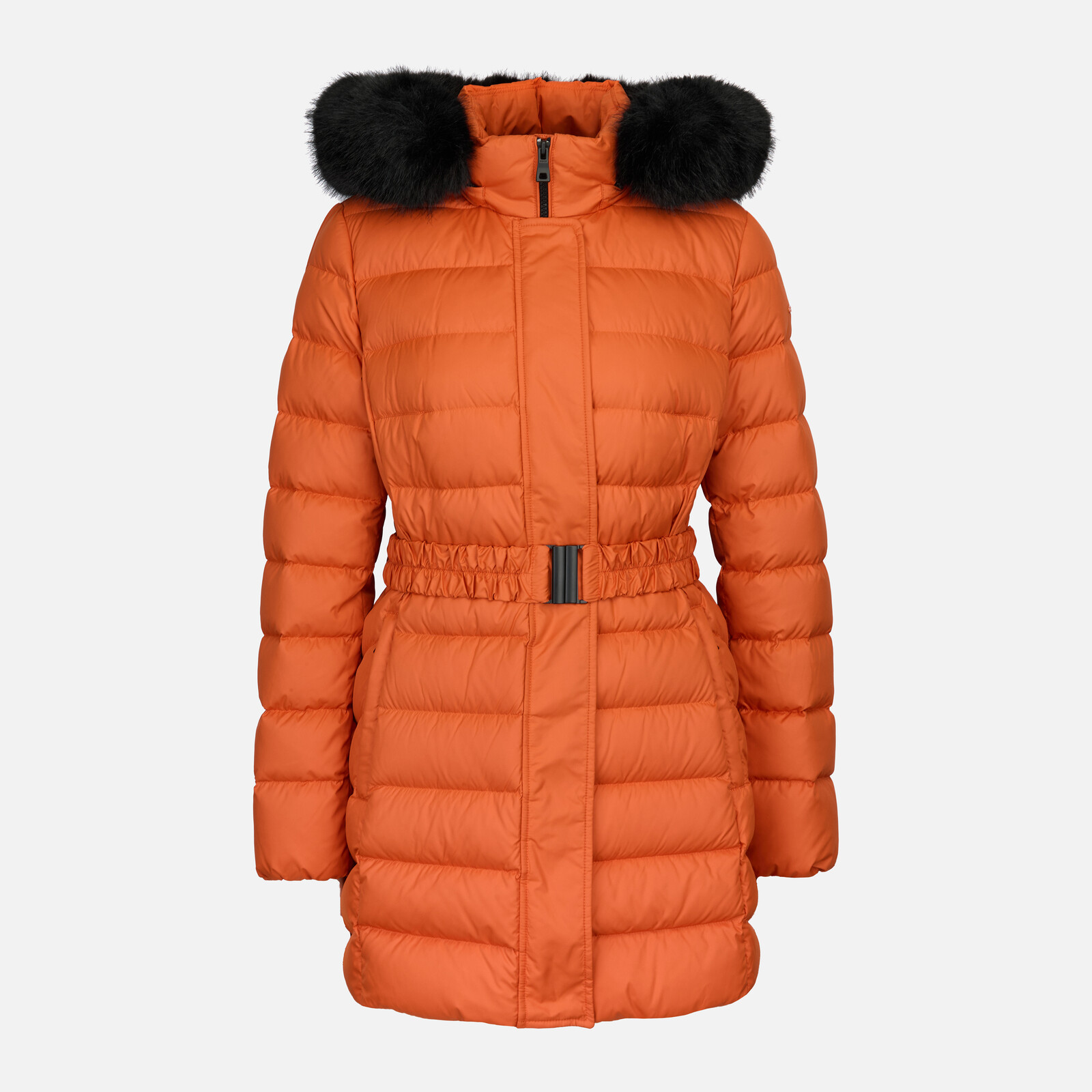 Oranžová dámska páperová bunda Geox Catria