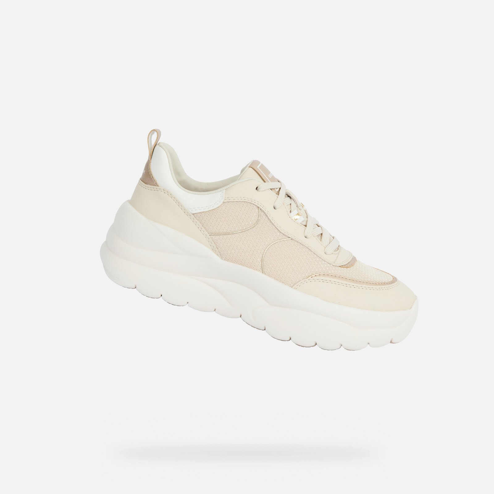 Krémové dámske tenisky Geox Xtros