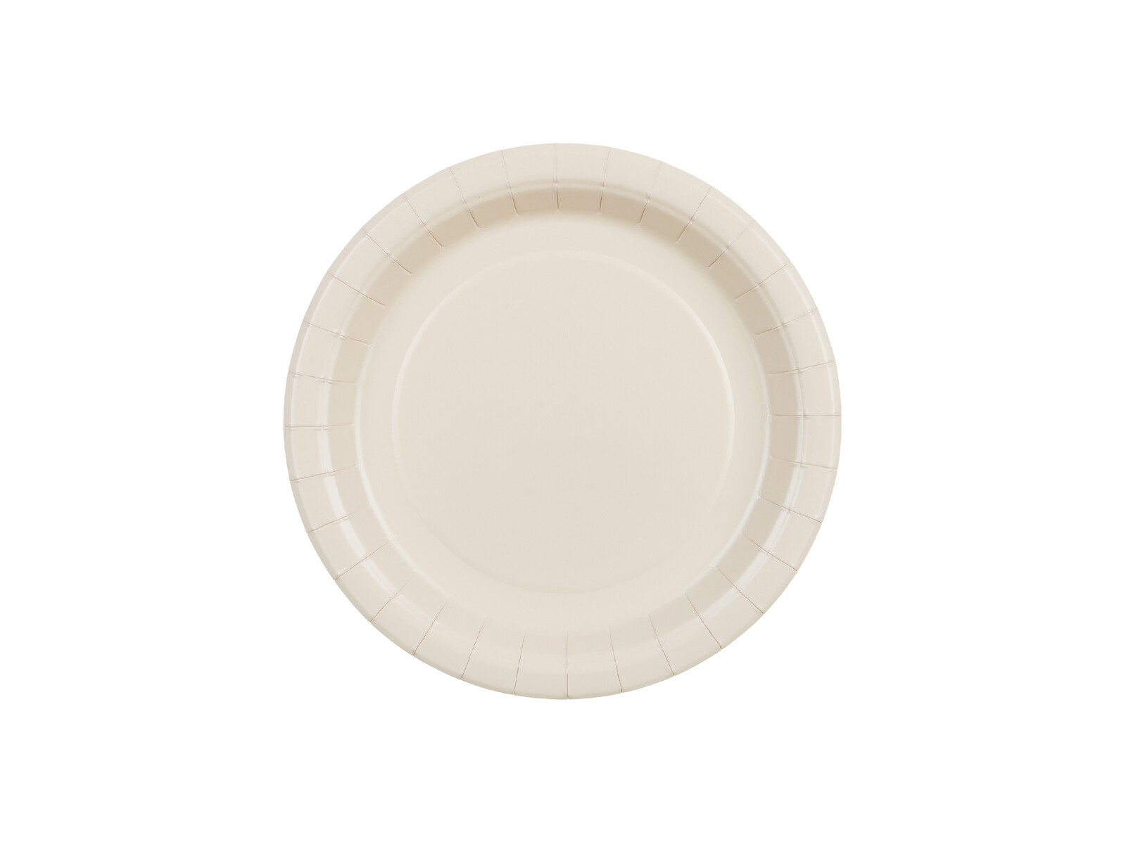 PartyDeco Papierové taniere - Béžové 18 cm 6 ks