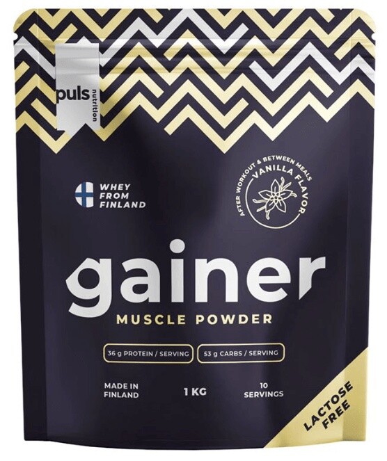 Puls nutrition lactose free gainer 1000 g - vanilka
