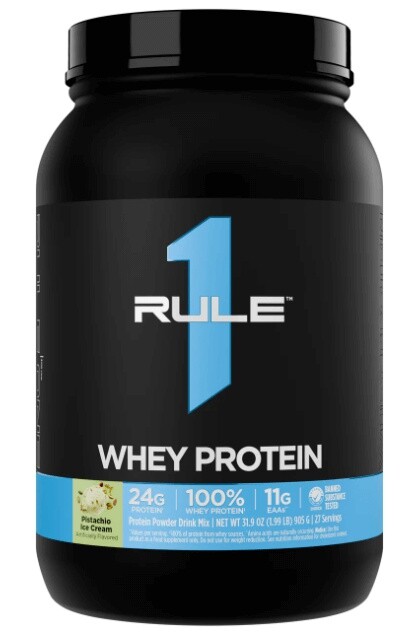 Rule 1 whey protein 905 g - pistachio ice cream