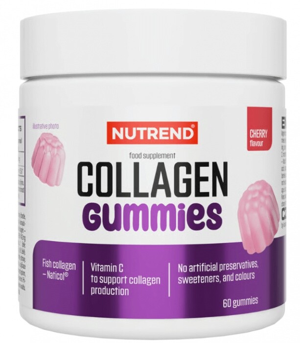 Nutrend collagen gummies 60 želé - třešeň