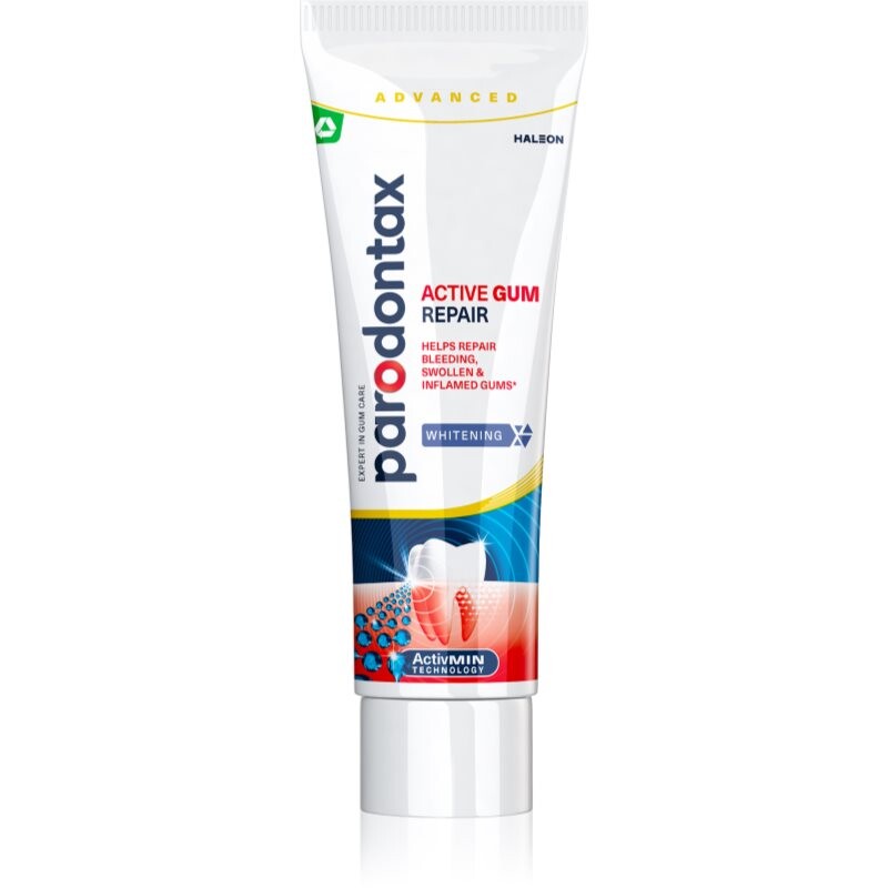 Parodontax Active Gum Repair Whitening zubná pasta pre zdravé ďasná a komplexnú starostlivosť o chrup 75 ml