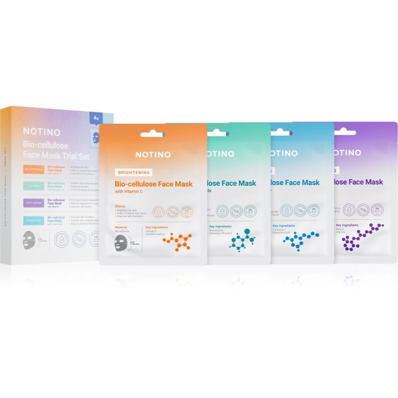 Notino Bio-cellulose Face Mask Trial Set sada plátenných masiek
