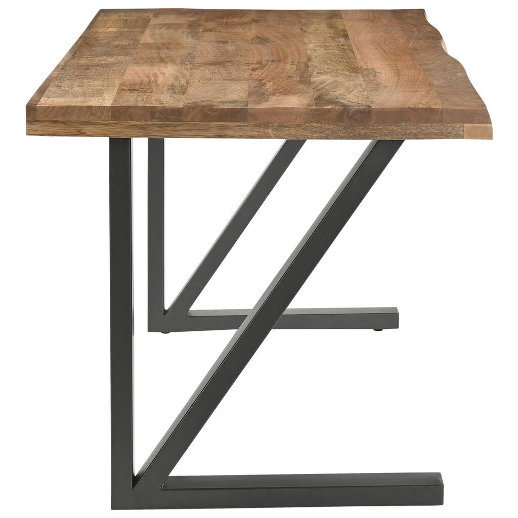 Livetastic PÍSACÍ STÔL, prírodná farba, čierna, 160/76/80 cm